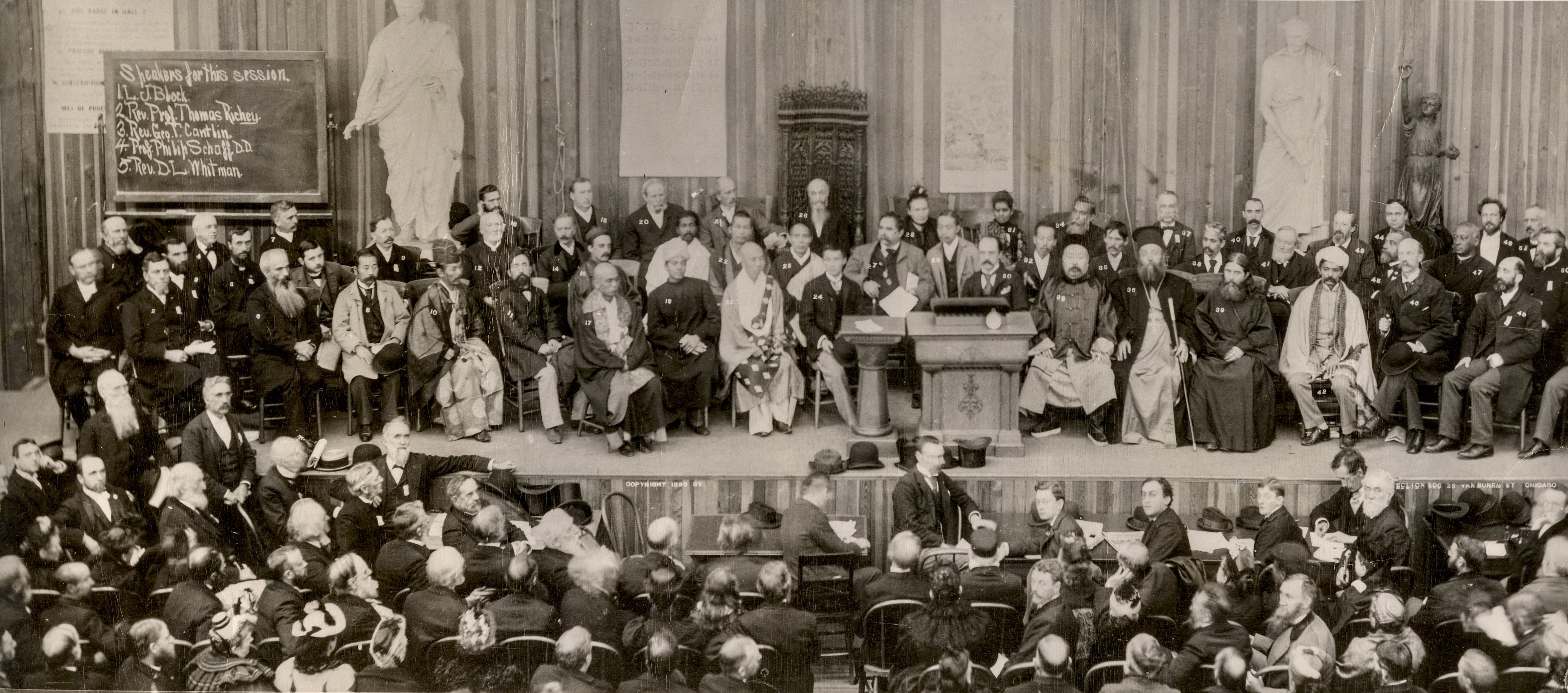 Parliament of the World's Religions, Chicago, United States, 1893.