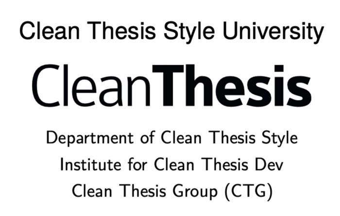 clean thesis latex